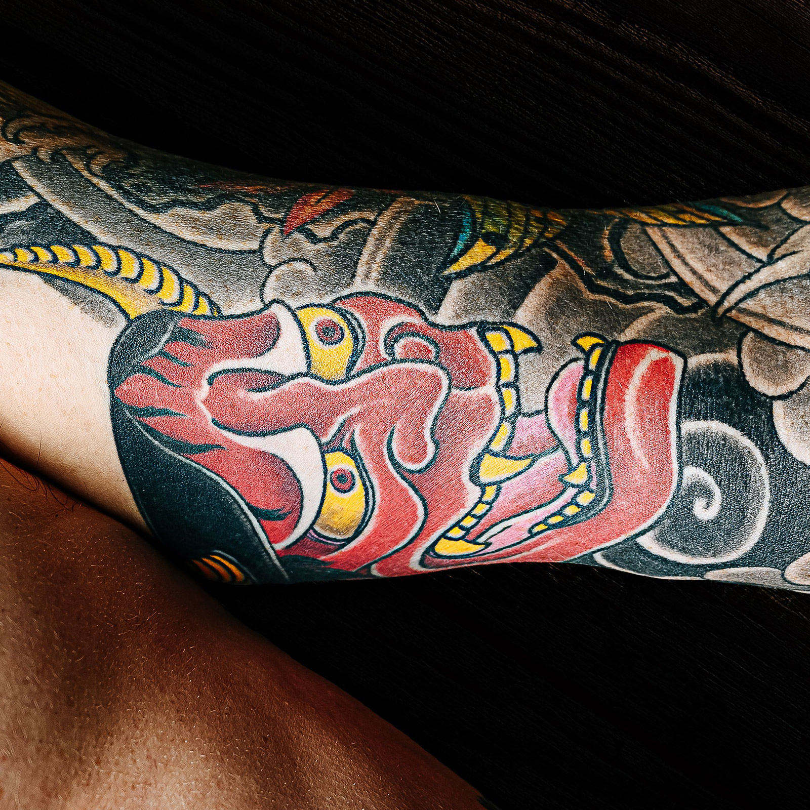 Vibrant colour tattoo style